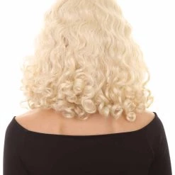 HPO Womens Blonde Curly Wig | Blonde Fashion Wigs | Premium Breathable Capless Cap