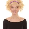 HPO Womens Curly Wig | Blonde Curly Long Curly Fancy Cosplay Halloween Wig | Premium Breathable Capless Cap