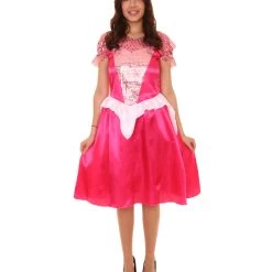 HPO Adult Women's Princess Dress Costume | Pink Cosplay Costume