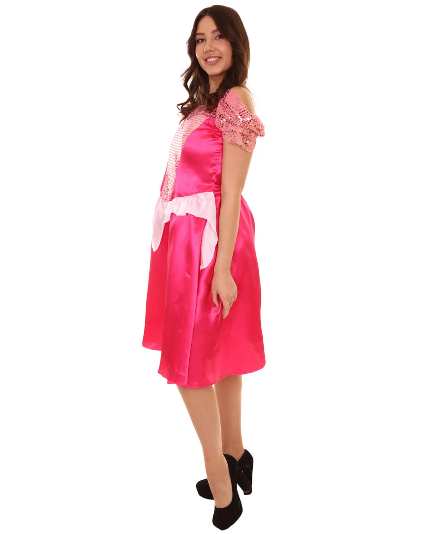 HPO Adult Women's Princess Dress Costume | Pink Cosplay Costume