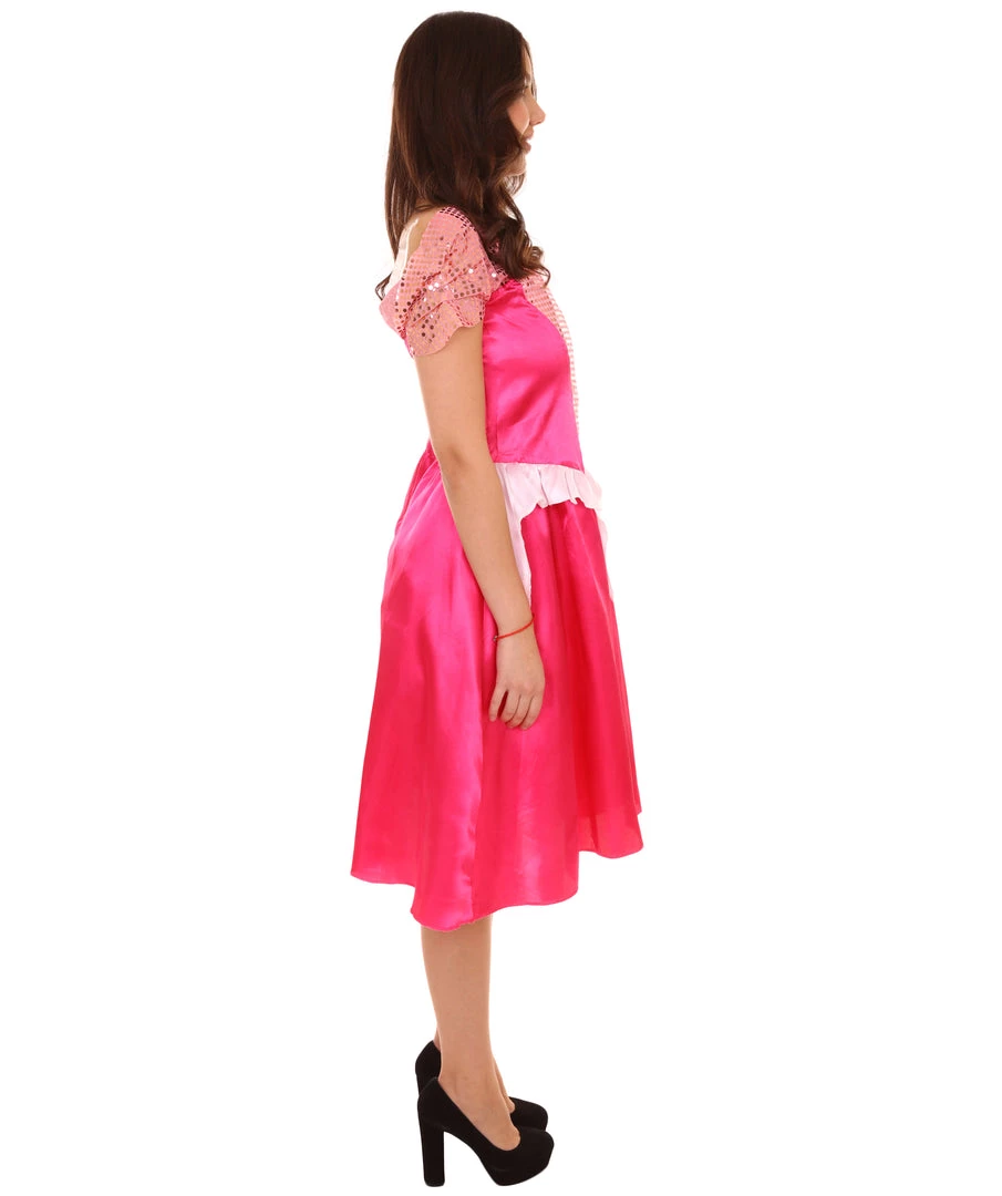 HPO Adult Women's Princess Dress Costume | Pink Cosplay Costume
