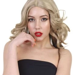 HPO Actress Wig | Womens Movie Character Cosplay Halloween Wig | Premium Breathable Capless Cap