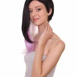 Adult Women's 18" Inch Medium Length Halloween Cosplay Animated Video Game Hacker Wig, Synthetic Soft Fiber Hair, Perfect For Your Next Convention Or Group Costume! | HPO