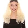 HPO Womens 80s Crimp Wig | Blonde Vintage Wigs | Premium Breathable Capless Cap Women's