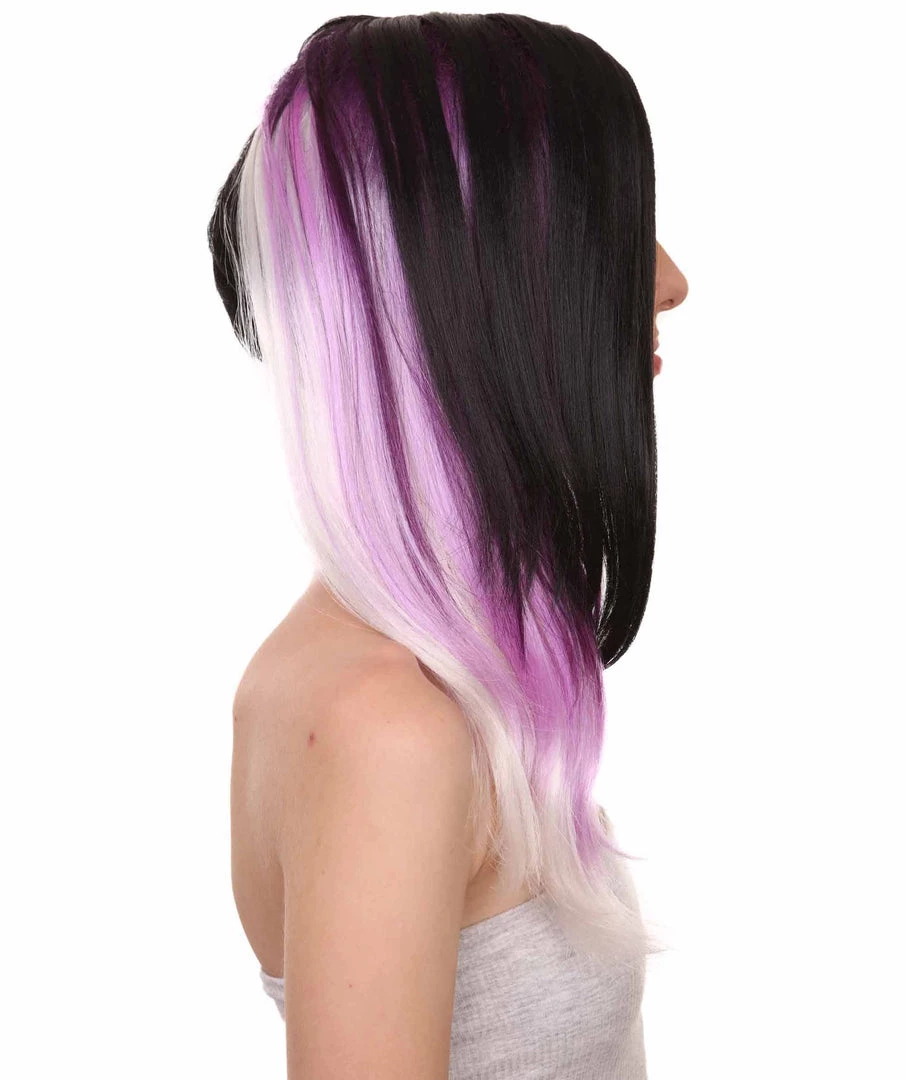 Adult Women's 18" Inch Medium Length Halloween Cosplay Animated Video Game Hacker Wig, Synthetic Soft Fiber Hair, Perfect For Your Next Convention Or Group Costume! | HPO