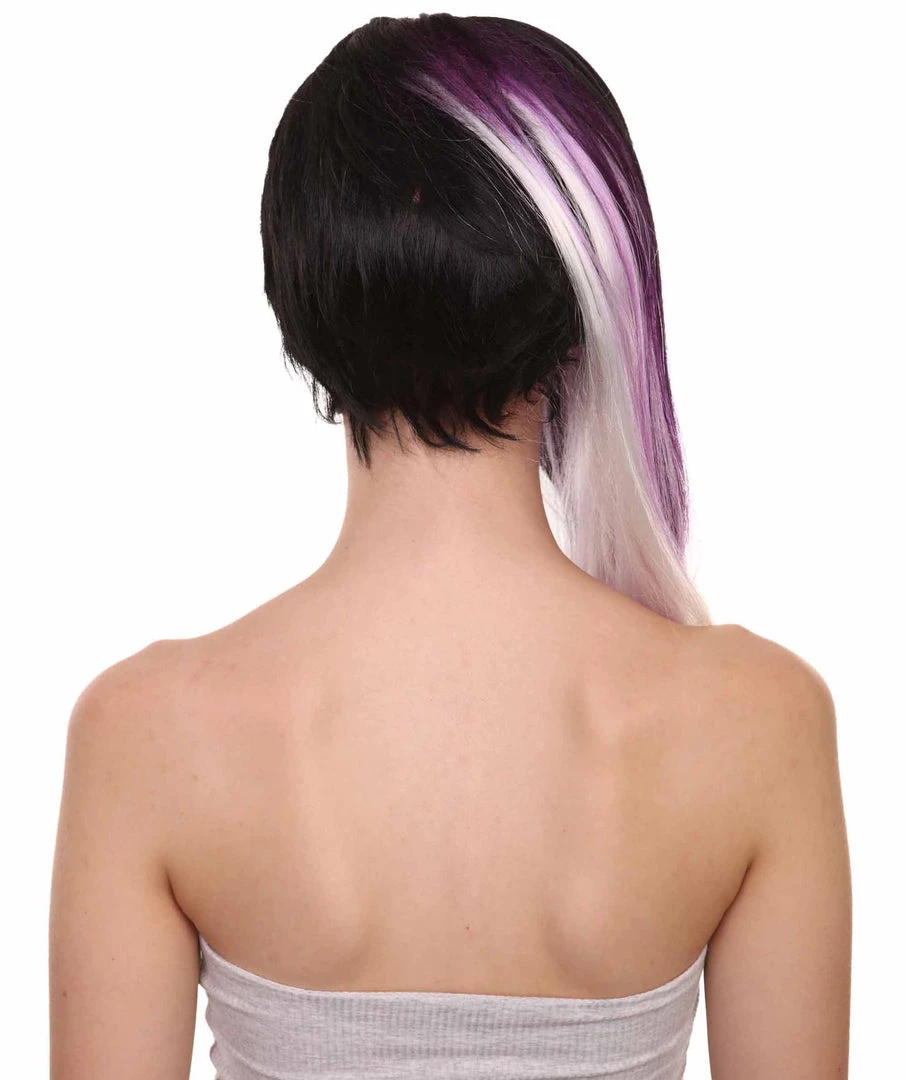Adult Women's 18" Inch Medium Length Halloween Cosplay Animated Video Game Hacker Wig, Synthetic Soft Fiber Hair, Perfect For Your Next Convention Or Group Costume! | HPO
