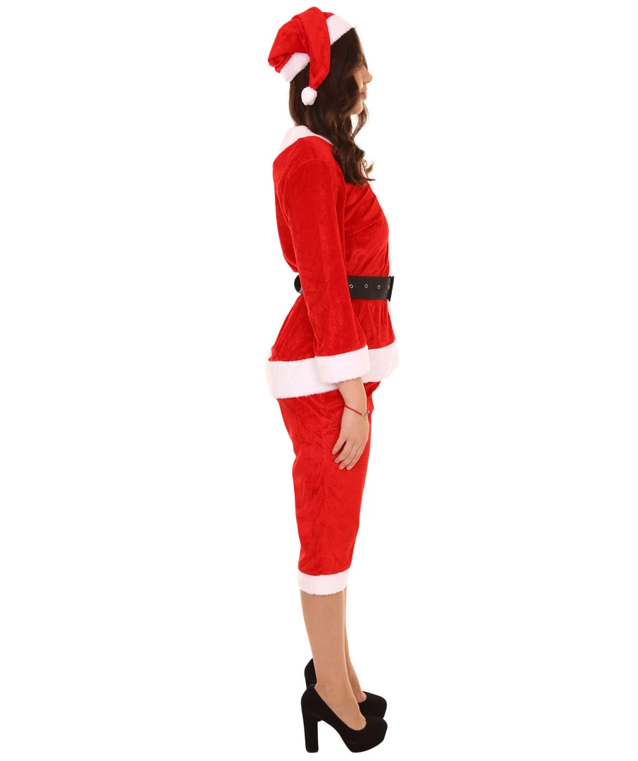HPO Adult Women's Sweet Santa Xmas Costume | Red Cosplay Costume