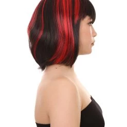 HPO Men's Vampire Womens Wig | Horror Ghostly Sexy Cosplay Party Halloween Wig | Premium Breathable Capless Cap