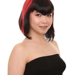 HPO Men's Vampire Womens Wig | Horror Ghostly Sexy Cosplay Party Halloween Wig | Premium Breathable Capless Cap