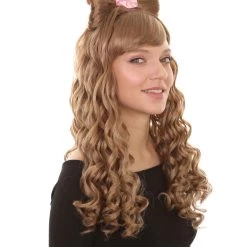 HPO Women's Womens Elegant Princess Wig | Blonde Princess Wigs | Premium Breathable Capless Cap