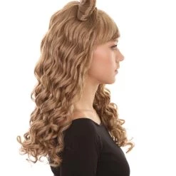 HPO Women's Womens Elegant Princess Wig | Blonde Princess Wigs | Premium Breathable Capless Cap