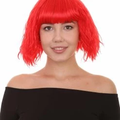 HPO Womens Party Ready Fancy Cosplay Halloween Wigs | Lots Of Color Choices | Premium Breathable Capless Cap