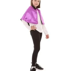 HPO Kids Child's Vampire Cape Costume | Purple & Black Halloween Costume