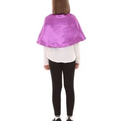 HPO Kids Child's Vampire Cape Costume | Purple & Black Halloween Costume
