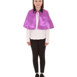 HPO Kids Child's Vampire Cape Costume | Purple & Black Halloween Costume