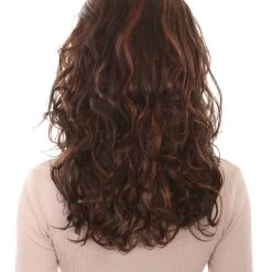 HPO Superstar Dark Brown Long Wavy Womens Wig | All Back Natural Looking Wig | Premium Breathable Capless Cap Women's