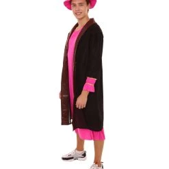 HPO Adult Men's Leonardo Da Vinci Painter Artitst 4 Pc Costume | Pink Cosplay Costume