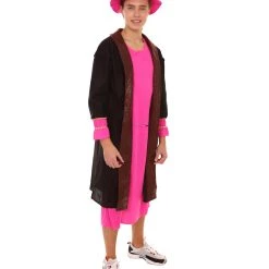 HPO Adult Men's Leonardo Da Vinci Painter Artitst 4 Pc Costume | Pink Cosplay Costume