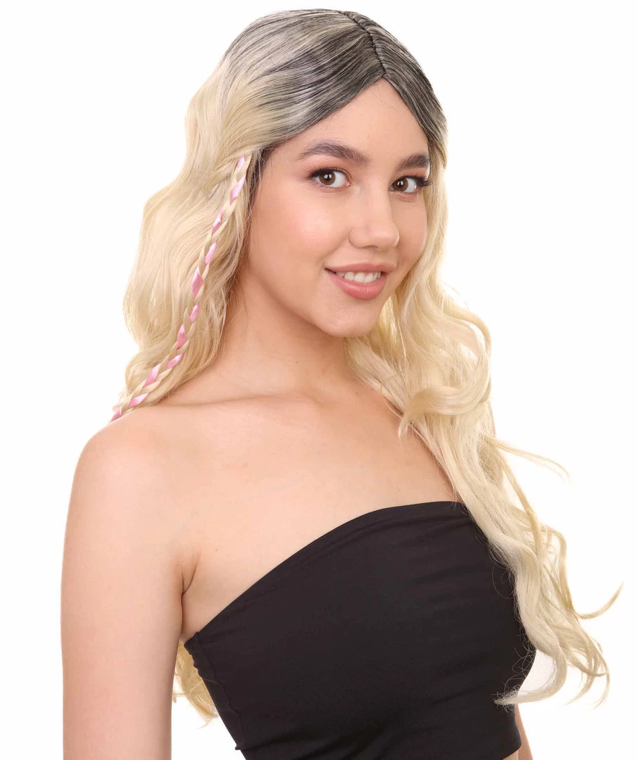 HPO Women's Shadow Womens Wig | Blond TV/Movie Fancy Cosplay Halloween Wig | Premium Breathable Capless Cap