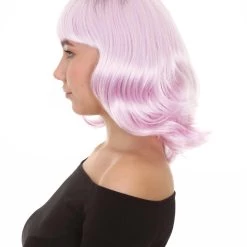 HPO Fashion Curly Womens Wig | Fancy White Medium Wavy Cosplay Halloween Wig | Premium Breathable Capless Cap Women's