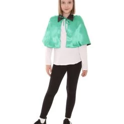 HPO Kids Child's Vampire Cape Costume | Green & Black Halloween Costume