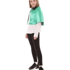 HPO Kids Child's Vampire Cape Costume | Green & Black Halloween Costume