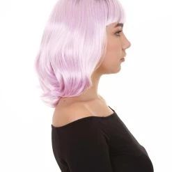 HPO Fashion Curly Womens Wig | Fancy White Medium Wavy Cosplay Halloween Wig | Premium Breathable Capless Cap Women's