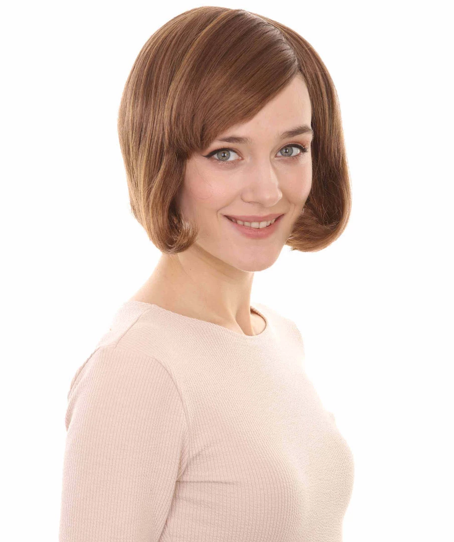 HPO Flapper Multi Colors Bob Womens Wig | Short Natural Looking Wig | Premium Breathable Capless Cap