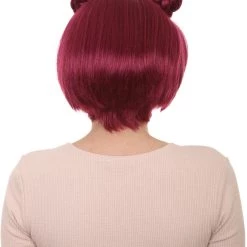 HPO Womens Anime Buns Wig | Purple Buns Cosplay Party Wigs | Premium Breathable Capless Cap