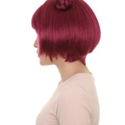 HPO Womens Anime Buns Wig | Purple Buns Cosplay Party Wigs | Premium Breathable Capless Cap