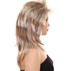 HPO Rockin Diva Tinsel Stripe Women's Wig | Blonde Mullet TV/Movie Wig | Premium Breathable Capless Cap