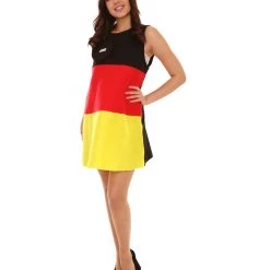 FLAGWIGS Adult Women's Germany Flag Trolls Dress Costume | Patriotic Cosplay Costume