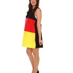 FLAGWIGS Adult Women's Germany Flag Trolls Dress Costume | Patriotic Cosplay Costume