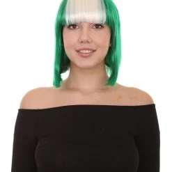 FLAGWIGS Women Patriotic Nigeria Flag Bob Wig | Premium Breathable Capless Cap