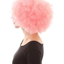 HPO Women's Short Pink Cute Curly Wavy Wig | Party Ready Fancy Cosplay Halloween Wig | Premium Breathable Capless Cap