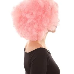 HPO Women's Short Pink Cute Curly Wavy Wig | Party Ready Fancy Cosplay Halloween Wig | Premium Breathable Capless Cap