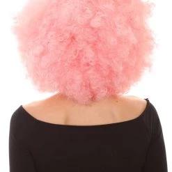 HPO Women's Short Pink Cute Curly Wavy Wig | Party Ready Fancy Cosplay Halloween Wig | Premium Breathable Capless Cap