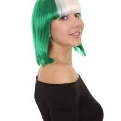 FLAGWIGS Women Patriotic Nigeria Flag Bob Wig | Premium Breathable Capless Cap