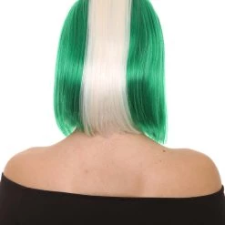 FLAGWIGS Women Patriotic Nigeria Flag Bob Wig | Premium Breathable Capless Cap