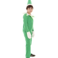HPO Kids Child's Green Elf On The Shelf Costume | Green Halloween Costume