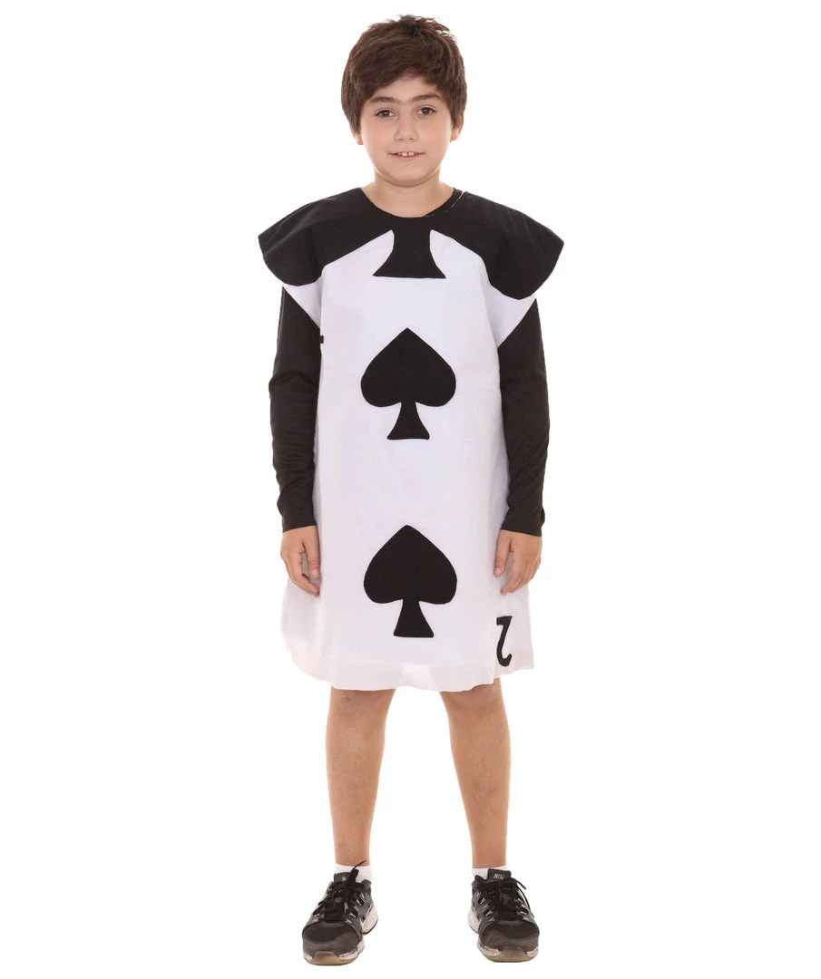 HPO Child's Spades Poker Card Storybook & Fairytale Costume | Black & White Halloween Costume Kids
