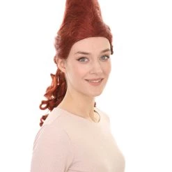 HPO 60's Bouffant Cone Womens Wig | Auburn Vintage Halloween Wig