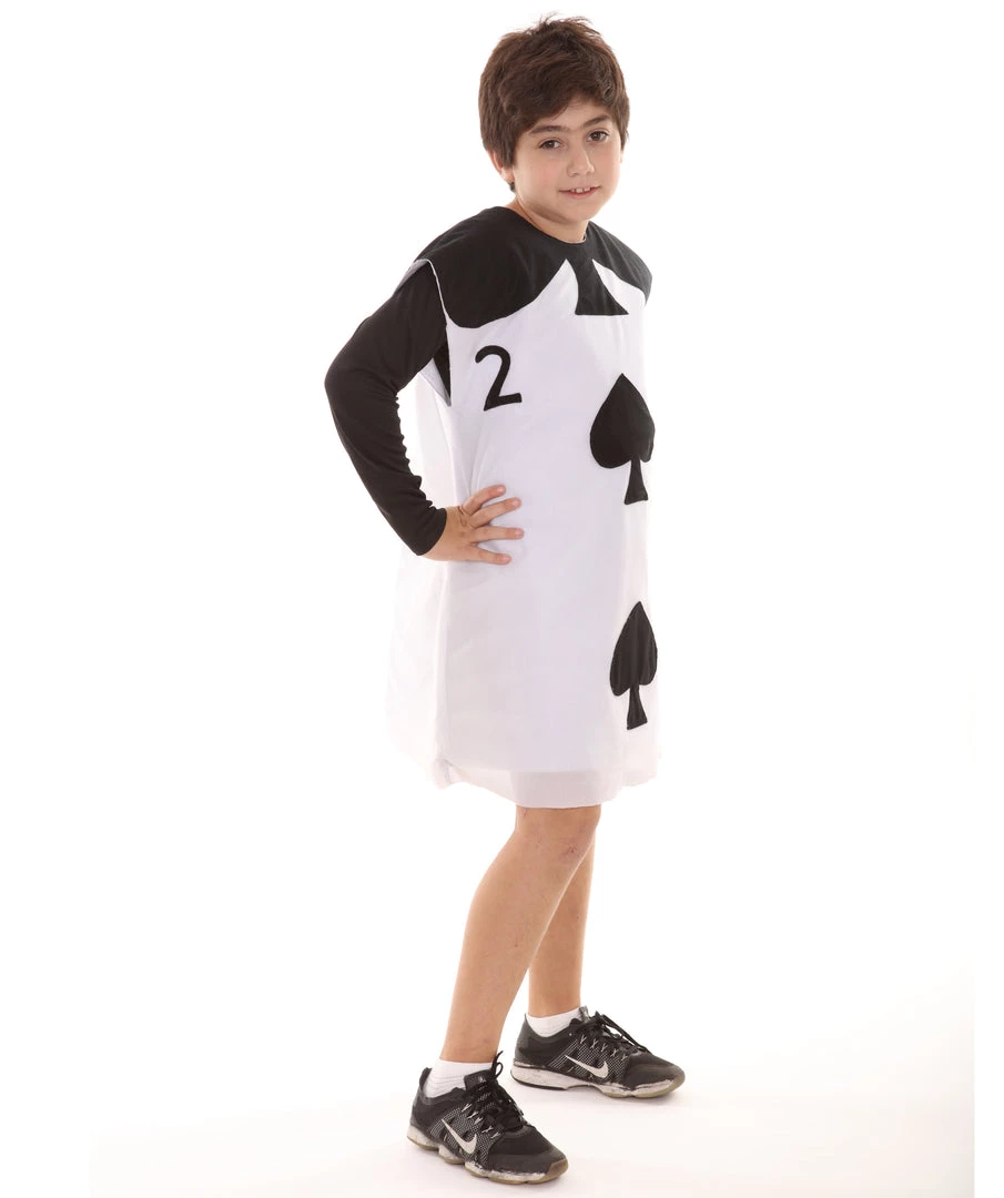 HPO Child's Spades Poker Card Storybook & Fairytale Costume | Black & White Halloween Costume Kids
