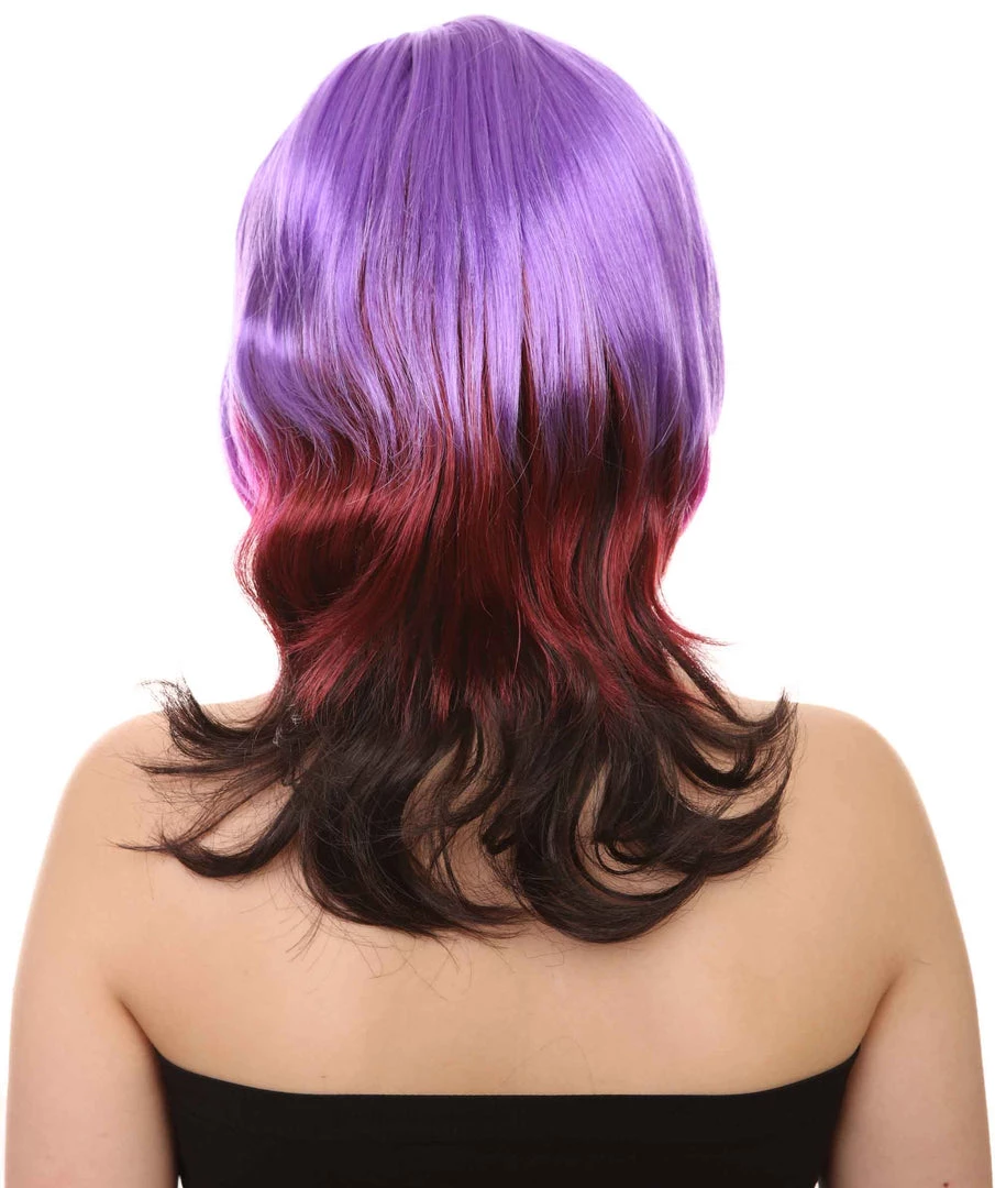 HPO Sweet Candy Womens Wig | Multicolor Sexy Cosplay Party Halloween Wig | Premium Breathable Capless Cap Women's