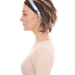 HPO Women's The Croods 2 Style Wig With Hairband | Black & Blonde Mix Wigs | Premium Breathable Capless Cap