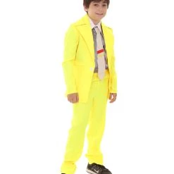 HPO Kids Child's Deluxe Party Suit Costume | Yellow Cosplay Costume