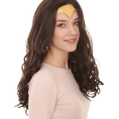 HPO Women's TV Movie Character Wig | Dark Brown Wigs | Premium Breathable Capless Cap