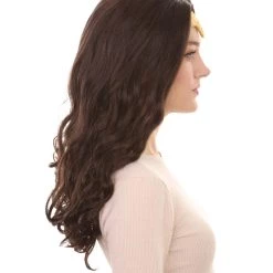 HPO Women's TV Movie Character Wig | Dark Brown Wigs | Premium Breathable Capless Cap