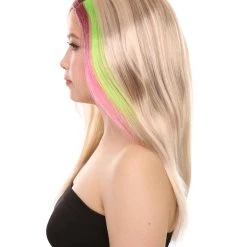 HPO Tri-Color Punk Unisex Wig | Sexy Cosplay Party Halloween Wig | Premium Breathable Capless Cap Women's