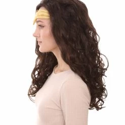 HPO Women's TV Movie Character Wig Dark Brown | Premium Breathable Capless Cap